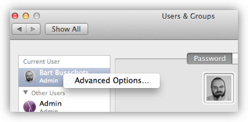Select Advanced Options …​